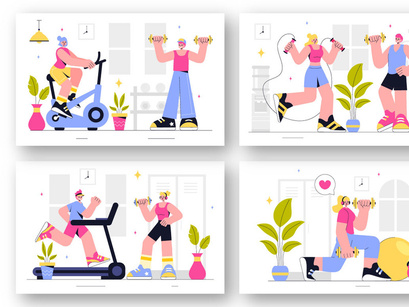 9 Fitness and Gym Illustration