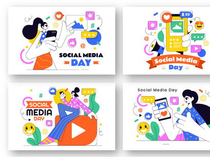 7 Social Media Day Illustration