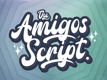 Amigos Script - Retro Bold Script Font preview picture