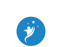 People star logo design to achieve a success or dream.