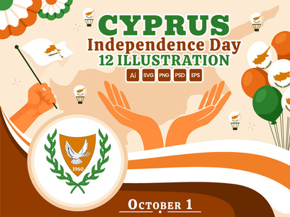 12 Cyprus Independence Day Illustration