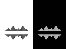 Sound waves logo background modern music vector image