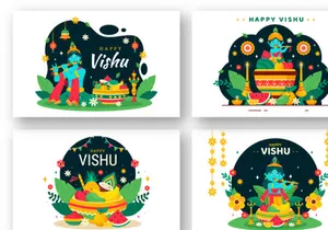 12 Happy Vishu Illustration