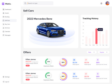 Motiv: Free Car Dashboard UI for Figma preview picture