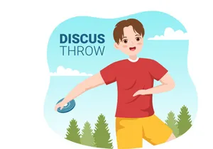 10 Discus Throw Playing Illustration