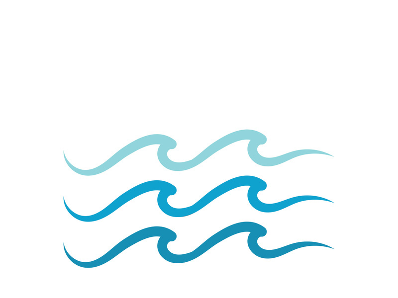 Water wave icon vector illustration design logo