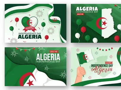 12 Algeria Independence Day Illustration
