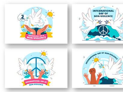 10 International Day of Non-Violence Illustration