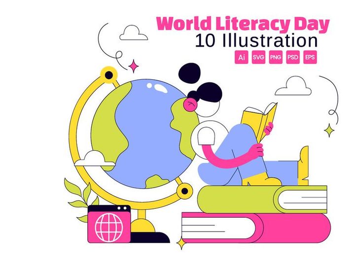 10 World Literacy Day Illustration