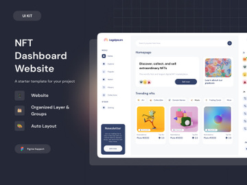 NFT Dashboard Website - Light Theme preview picture