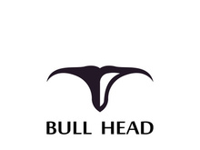 Bull head horns logo design.