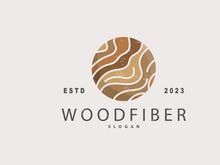 Wood Logo, Wood Fiber Bark Layer Vector