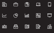 Simple Business Icon Set V1