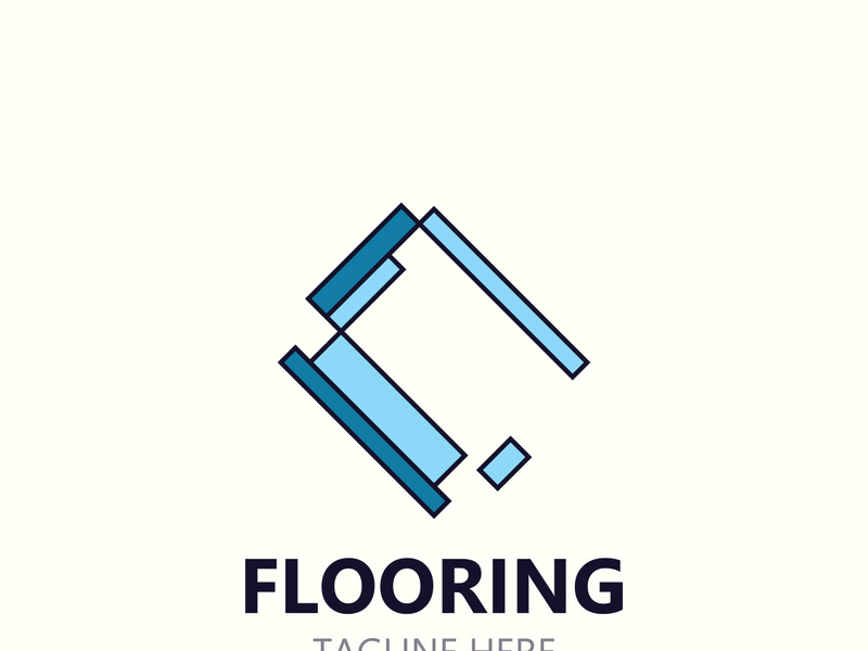 Flooring Logo design, custom Layer Vector elegant business store building