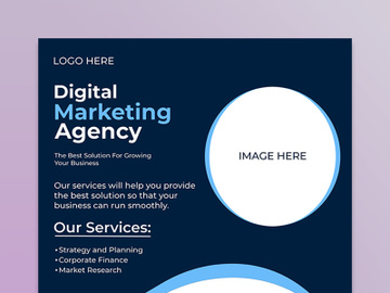 Digital Marketing Agency Social Media Post Template Design preview picture