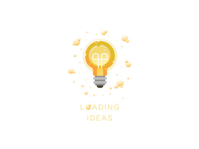 Loading Ideas Lamp Bulb Vector Illustration