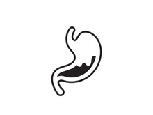 Stomach care icon logo designs illustration