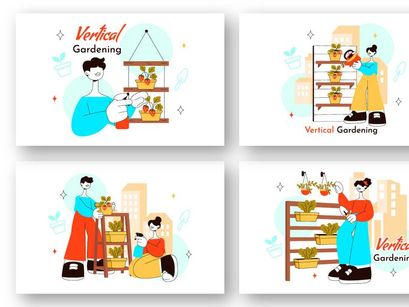 10 DIY Vertical Gardening Illustration