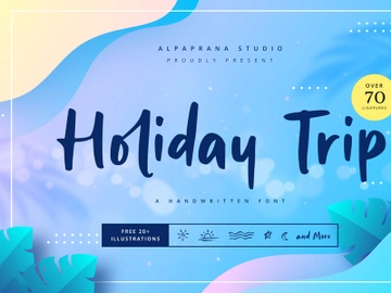 Holiday Trip - Handwritten Font preview picture
