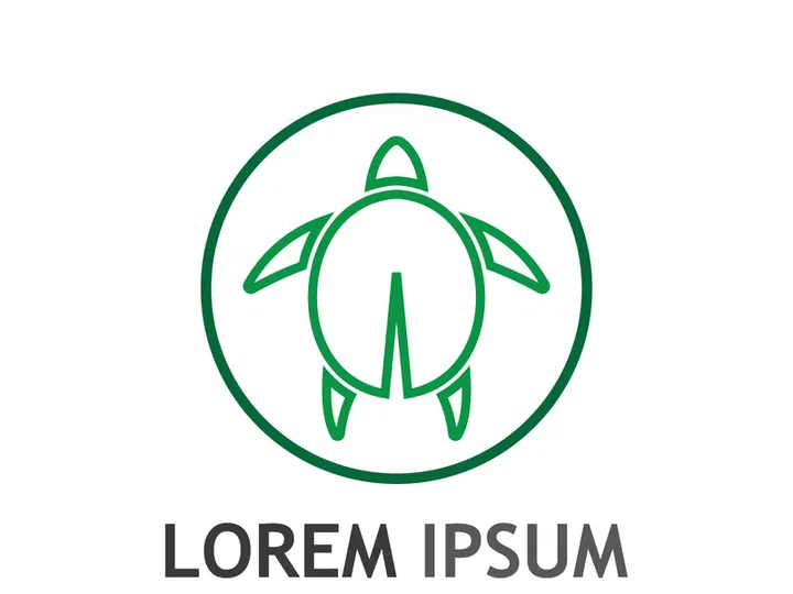 Natural green leaf logo design.