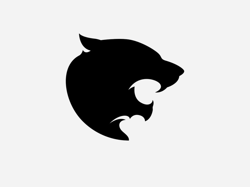 Panther logo vector on a white background