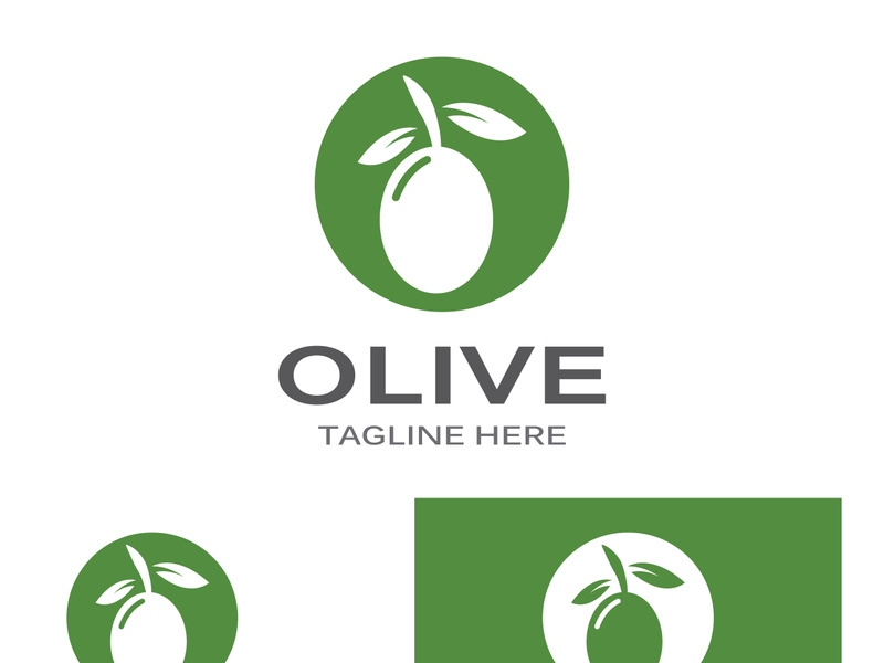 Olive fruit logo design.