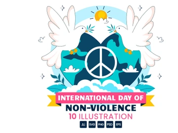 10 International Day of Non-Violence Illustration preview picture