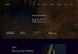 Scientis - Research & Science - HTML Web Template