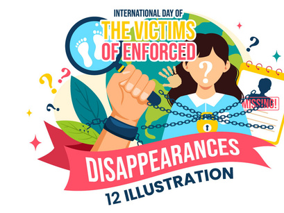 12 Day of the Victims of Enforced Disappearances Illustration