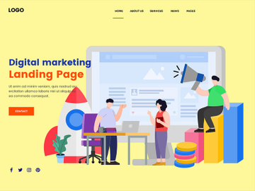 Seo digital marketing website template preview picture