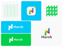 Lettermark Logo - Letter N Logo - Gradient Logo - Business Logo Design