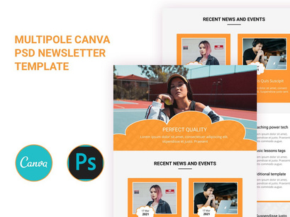 Multipole Email Template - Canva Email Newsletter template with Mailchimp