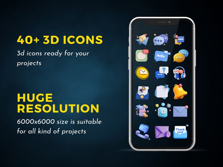 3D Icon for Messaging