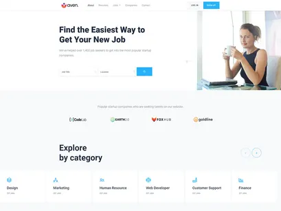 Job Board Bootstrap Free Template