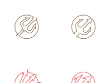 Trident Logo Template vector icon illustration design