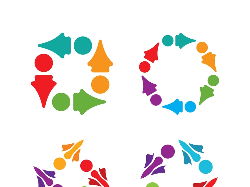 Community, network and social icon design template