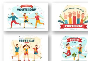 12 Happy International Youth Day Illustration