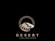 Desert or sahara wilderness logo outdoor adventure emblems, badges patches design