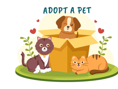 15 Pet Adopt Illustration