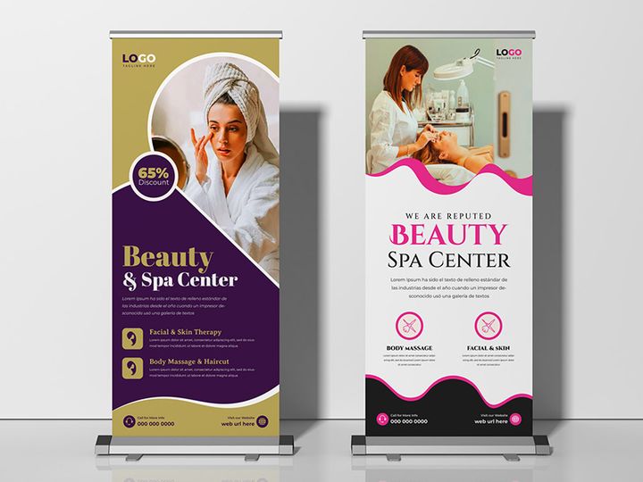 Beauty Spa Roll Up Banner Template Ver-1