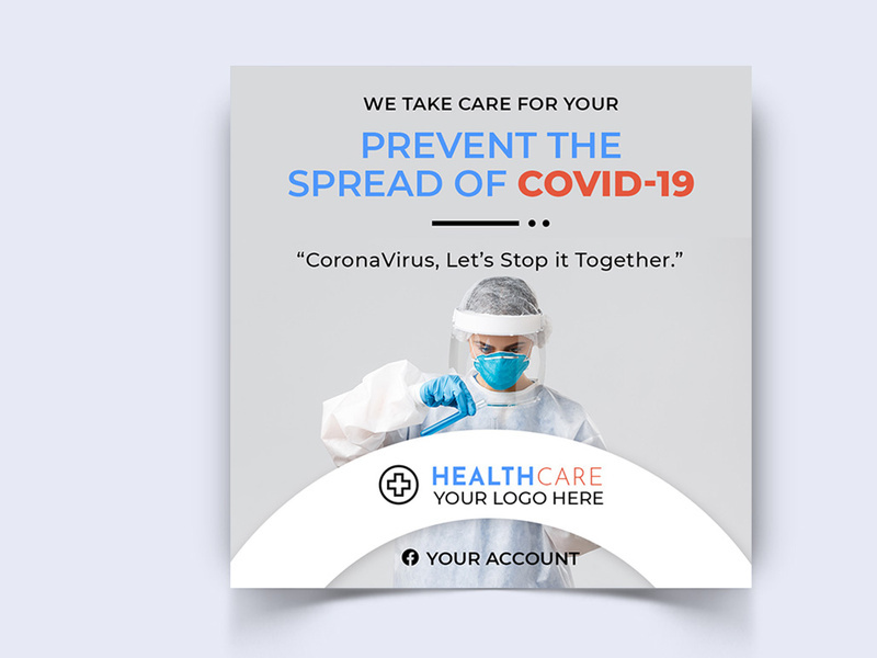 Corona Virus Awareness Social Media Post Template