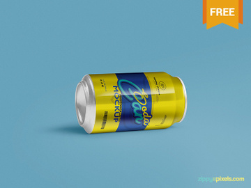 Free Soft Drink Can Mockup PSD preview picture