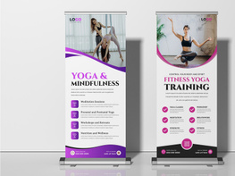 Yoga Fitness Roll Up Banner Template Ver-2 preview picture