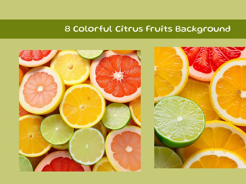 Colorful Citrus Fruits Background