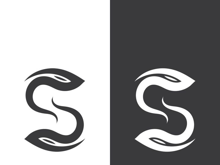 S letter creative icon logo design elegant vector illustration