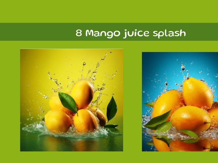 Mango juice splash