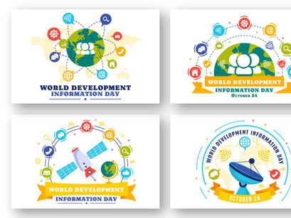 12 World Development Information Day Illustration