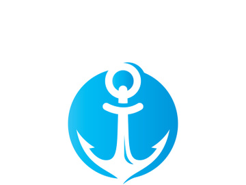 Anchor vector graphic design for logo and illustration template preview picture