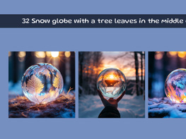 Snow globe with a tree leaves preview picture