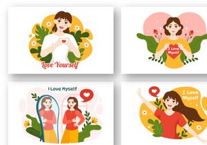 12 Women Self Love Illustration